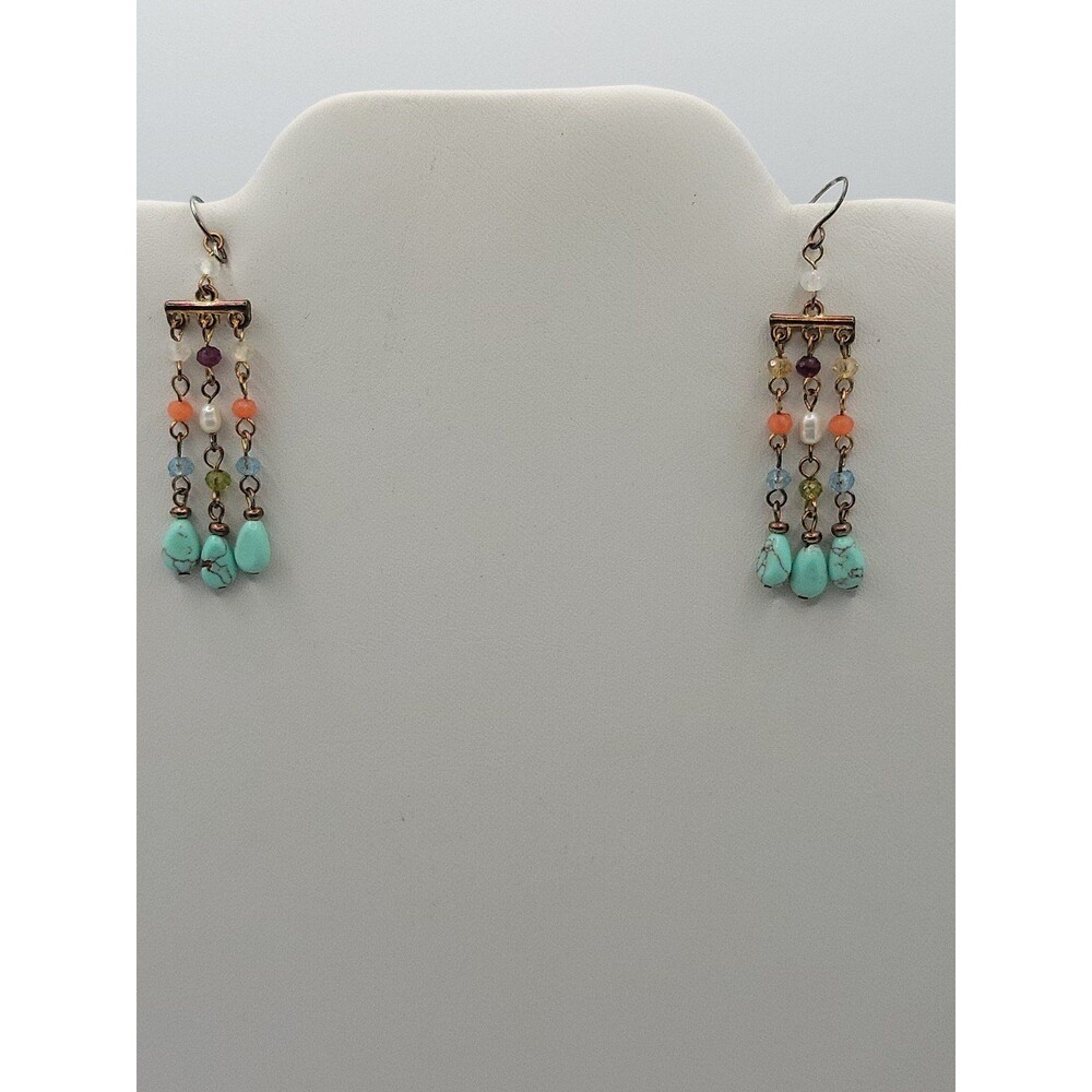 Chandelier Earrings with Turqoise
